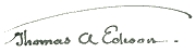 Thomas Alva Edison - podpis Thomas Alva Edison - podpis