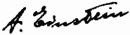 Albert Einstein - podpis
