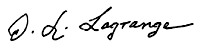 Lagrangeův podpis
