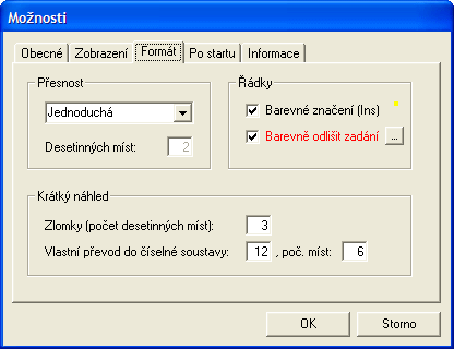 conVERTER 1.41 - okno Možnosti