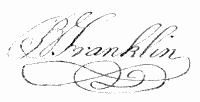 Podpis Benjamina Franklina