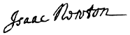 Newtonův podpis