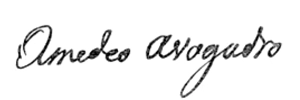 Podpis A. Avogadra