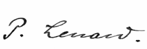 Podpis P. E. A. von Lenarda