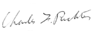 Podpis C. F. Richtera