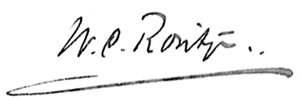 Podpis W. C. Röntgena